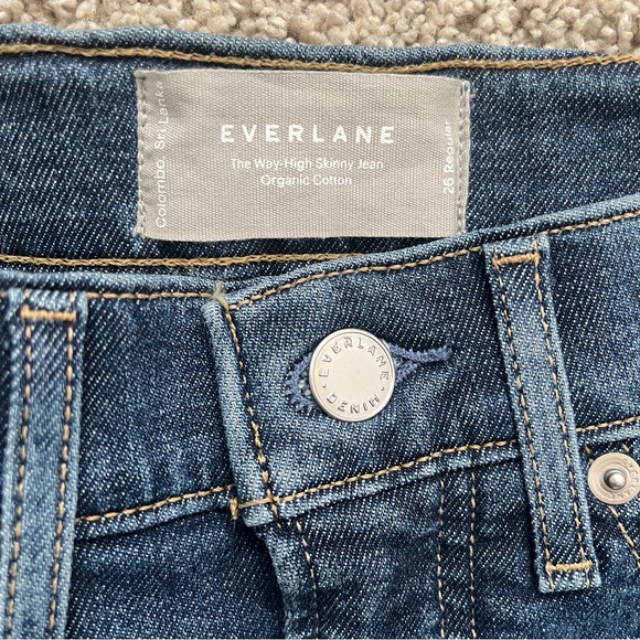 Everlane Dark Blue Size 26 R The Way Hight Skinny Jeans Organic Cotton - Picture 3 of 10